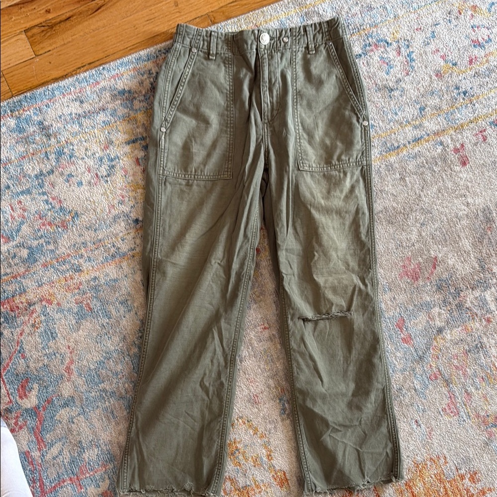 rag & bone Green Ankle Cropped Pants